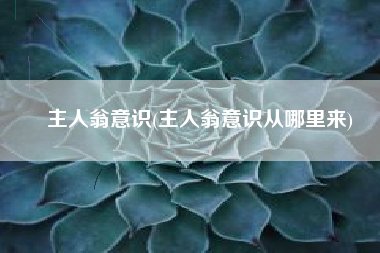 主人翁意识(主人翁意识从哪里来)
