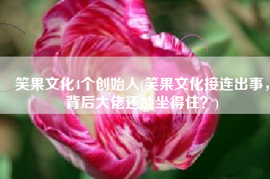 笑果文化4个创始人(笑果文化接连出事，背后大佬还能坐得住？)
