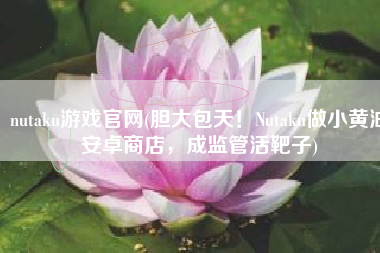 nutaku游戏官网(胆大包天！Nutaku做小黄油安卓商店，成监管活靶子)