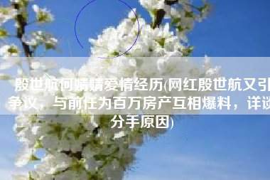 殷世航何婧婧爱情经历(网红殷世航又引争议，与前任为百万房产互相爆料，详谈分手原因)