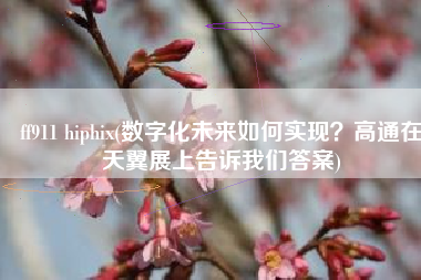 ff911 hiphix(数字化未来如何实现？高通在天翼展上告诉我们答案)