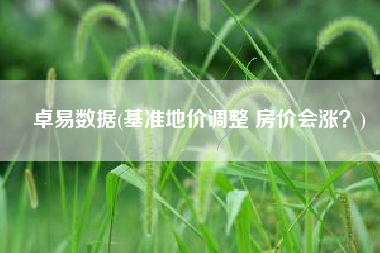 卓易数据(基准地价调整 房价会涨？)