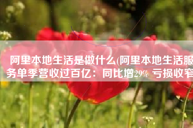 阿里本地生活是做什么(阿里本地生活服务单季营收过百亿：同比增29% 亏损收窄)