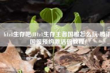 h1z1生存吧(H1z1生存王者国服怎么玩 腾讯国服预约激活码教程)