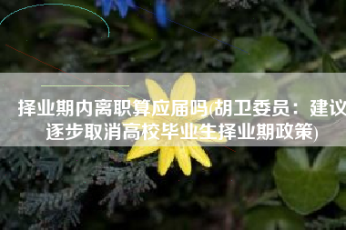 择业期内离职算应届吗(胡卫委员：建议逐步取消高校毕业生择业期政策)