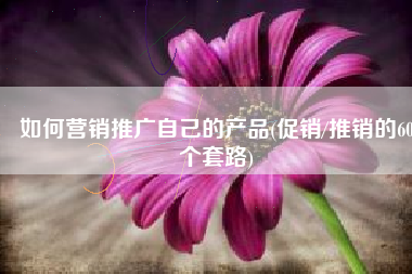 如何营销推广自己的产品(促销/推销的60个套路)