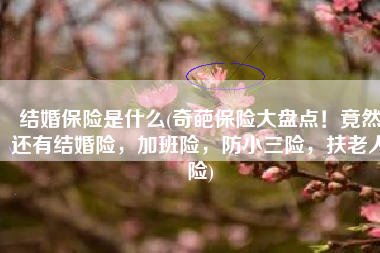结婚保险是什么(奇葩保险大盘点！竟然还有结婚险，加班险，防小三险，扶老人险)