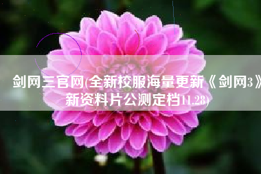 剑网三官网(全新校服海量更新《剑网3》新资料片公测定档11.28)
