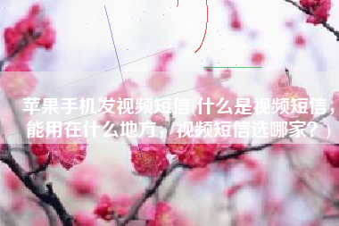 苹果手机发视频短信(什么是视频短信，能用在什么地方，视频短信选哪家？)
