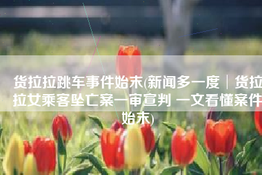 货拉拉跳车事件始末(新闻多一度│货拉拉女乘客坠亡案一审宣判 一文看懂案件始末)