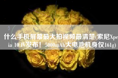 什么手机屏幕最大拍视频最清楚(索尼Xperia 10 IV发布！5000mAh大电池机身仅161g)