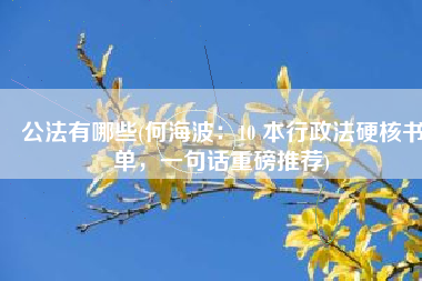 公法有哪些(何海波：10 本行政法硬核书单，一句话重磅推荐)