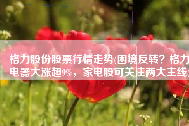 格力股份股票行情走势(困境反转？格力电器大涨超9%，家电股可关注两大主线)