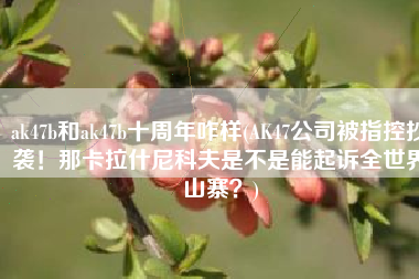 ak47b和ak47b十周年咋样(AK47公司被指控抄袭！那卡拉什尼科夫是不是能起诉全世界山寨？)
