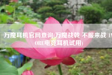 万魔耳机官网查询(万魔战戟 不服来战 1MORE电竞耳机试用)