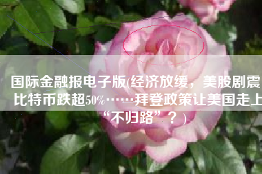 国际金融报电子版(经济放缓，美股剧震，比特币跌超50%……拜登政策让美国走上“不归路”？)