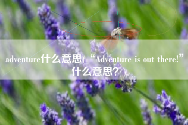 adventure什么意思(“Adventure is out there!” 什么意思？)