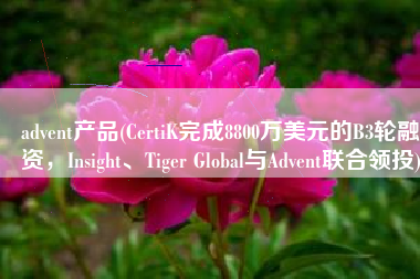 advent产品(CertiK完成8800万美元的B3轮融资，Insight、Tiger Global与Advent联合领投)