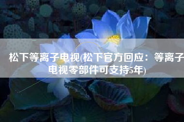 松下等离子电视(松下官方回应：等离子电视零部件可支持5年)