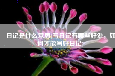 日记是什么意思(写日记有哪些好处，如何才能写好日记)