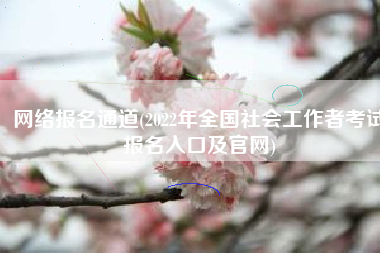 网络报名通道(2022年全国社会工作者考试报名入口及官网)