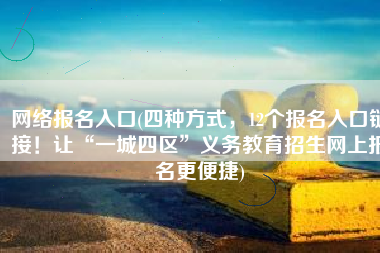 网络报名入口(四种方式，12个报名入口链接！让“一城四区”义务教育招生网上报名更便捷)