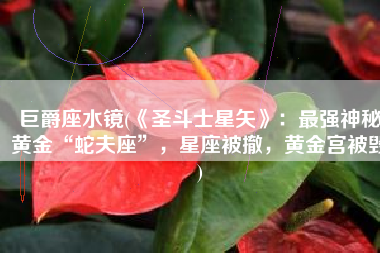巨爵座水镜(《圣斗士星矢》：最强神秘黄金“蛇夫座”，星座被撤，黄金宫被毁)