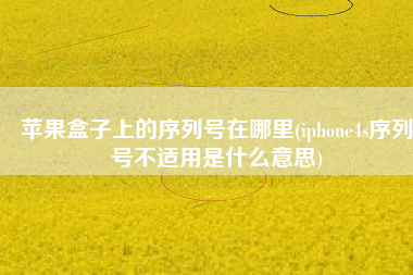 苹果盒子上的序列号在哪里(iphone4s序列号不适用是什么意思)