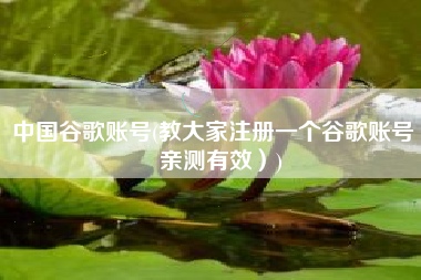 中国谷歌账号(教大家注册一个谷歌账号（亲测有效）)