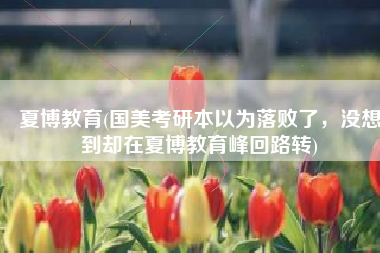 夏博教育(国美考研本以为落败了，没想到却在夏博教育峰回路转)