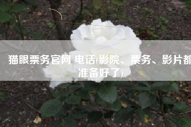 猫眼票务官网 电话(影院、票务、影片都准备好了)