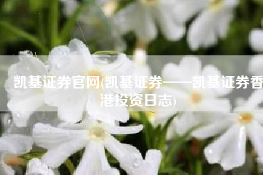 凯基证券官网(凯基证券——凯基证券香港投资日志)