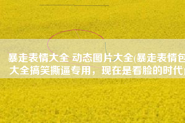 暴走表情大全 动态图片大全(暴走表情包大全搞笑撕逼专用，现在是看脸的时代)
