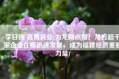 李日强 嘉博筑业(为龙商点赞！龙岩超千家企业在榕迅速发展，成为福建经济重要力量)