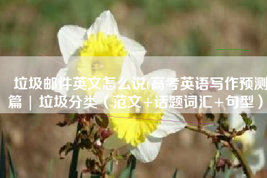 垃圾邮件英文怎么说(高考英语写作预测篇 | 垃圾分类（范文+话题词汇+句型）)