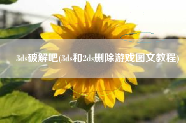 3ds破解吧(3ds和2ds删除游戏图文教程)