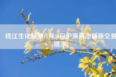 钱江生化股票(5月30日沪深两市最新交易提示)
