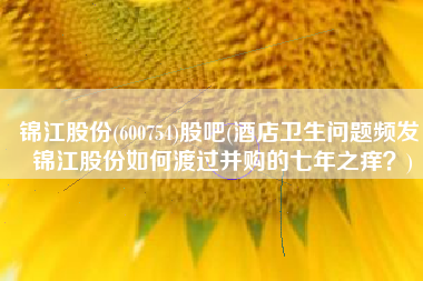 锦江股份(600754)股吧(酒店卫生问题频发 锦江股份如何渡过并购的七年之痒？)