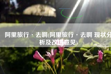阿里旅行·去啊(阿里旅行·去啊 现状分析及改进意见)
