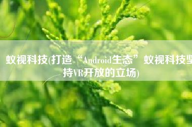蚁视科技(打造“Android生态”蚁视科技坚持VR开放的立场)