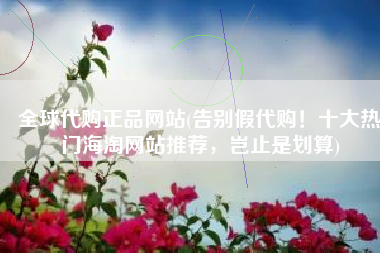 全球代购正品网站(告别假代购！十大热门海淘网站推荐，岂止是划算)