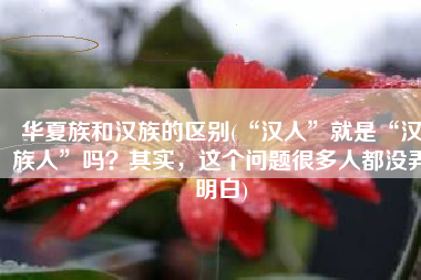 华夏族和汉族的区别(“汉人”就是“汉族人”吗？其实，这个问题很多人都没弄明白)