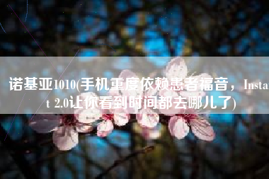 诺基亚1010(手机重度依赖患者福音，Instant 2.0让你看到时间都去哪儿了)