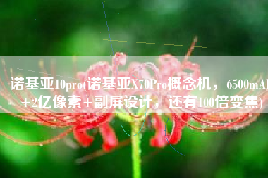 诺基亚10pro(诺基亚X70Pro概念机，6500mAh+2亿像素+副屏设计，还有100倍变焦)