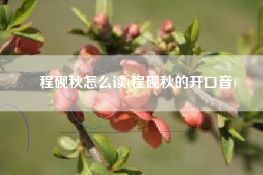 程砚秋怎么读(程砚秋的开口音)