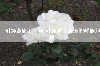 引领潮流下一句(引领时代潮流的鲜明旗帜)