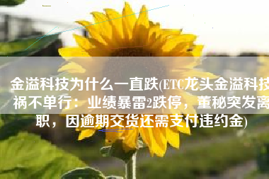 金溢科技为什么一直跌(ETC龙头金溢科技祸不单行：业绩暴雷2跌停，董秘突发离职，因逾期交货还需支付违约金)