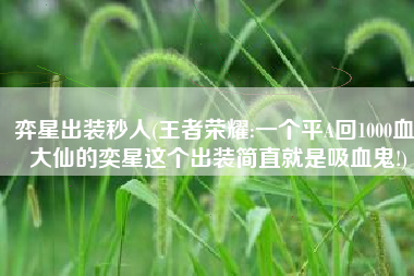 弈星出装秒人(王者荣耀:一个平A回1000血?大仙的奕星这个出装简直就是吸血鬼!)