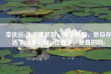 李庆远(生于康熙朝，死于民国，他自称活了256岁，娶24位妻子，是真的吗)