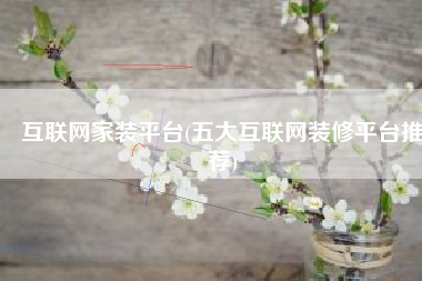 互联网家装平台(五大互联网装修平台推荐)